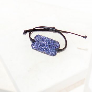 Sapphire Leather Bracelet